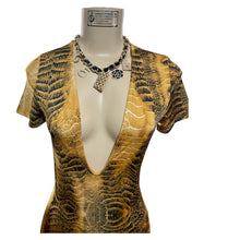 Cargar imagen en el visor de la galería, Estampado dorado midi