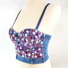 Load image into Gallery viewer, Dazzle Me Bustier Top