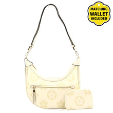 Load image into Gallery viewer, Flower Petal Half Moon Handbag