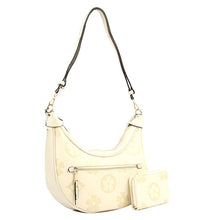Load image into Gallery viewer, Flower Petal Half Moon Handbag