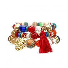 Load image into Gallery viewer, Stretch Beaded Charm Bracelet