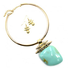 Load image into Gallery viewer, Marble Pendant Necklace Set