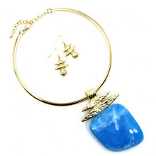 Load image into Gallery viewer, Marble Pendant Necklace Set
