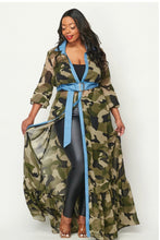 Load image into Gallery viewer, Camouflage Chiffon Dress