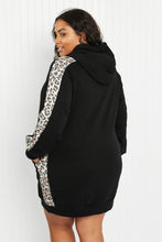 Load image into Gallery viewer, Leopard Panel Hoodie Dress