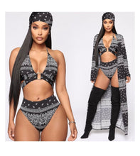 Cargar imagen en el visor de la galería, Conjunto de bikini con estampado radical