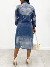 Cargar imagen en el visor de la galería, Chaqueta vaquera larga clásica