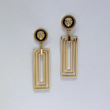 Load image into Gallery viewer, Rectangle Lion Head Earrings