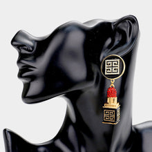 Load image into Gallery viewer, Greek Pattern Lipstick Earring’s