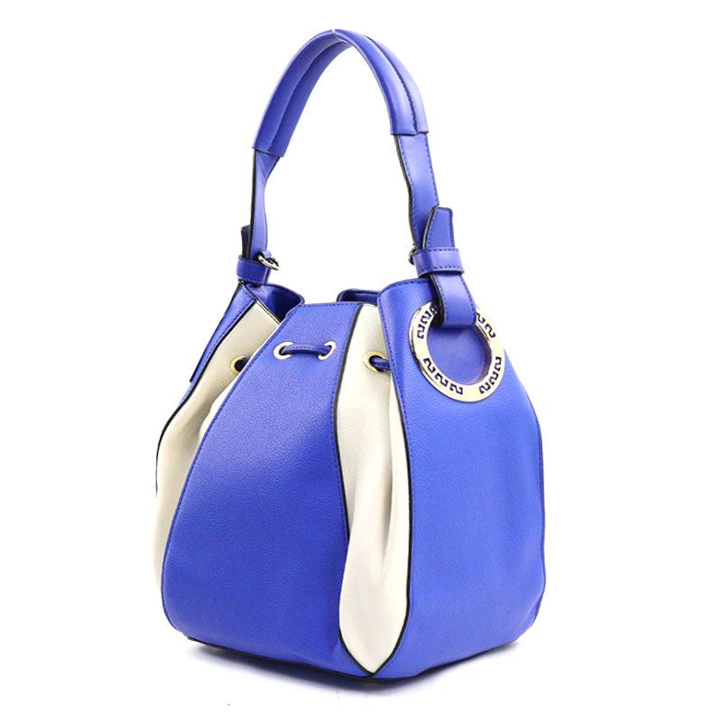Colorblock Drawstring Handbag