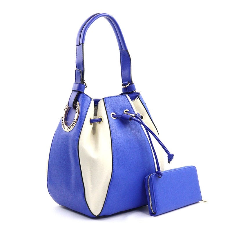 Colorblock Drawstring Handbag