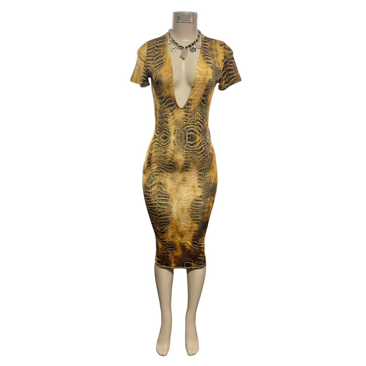 Golden Print Midi