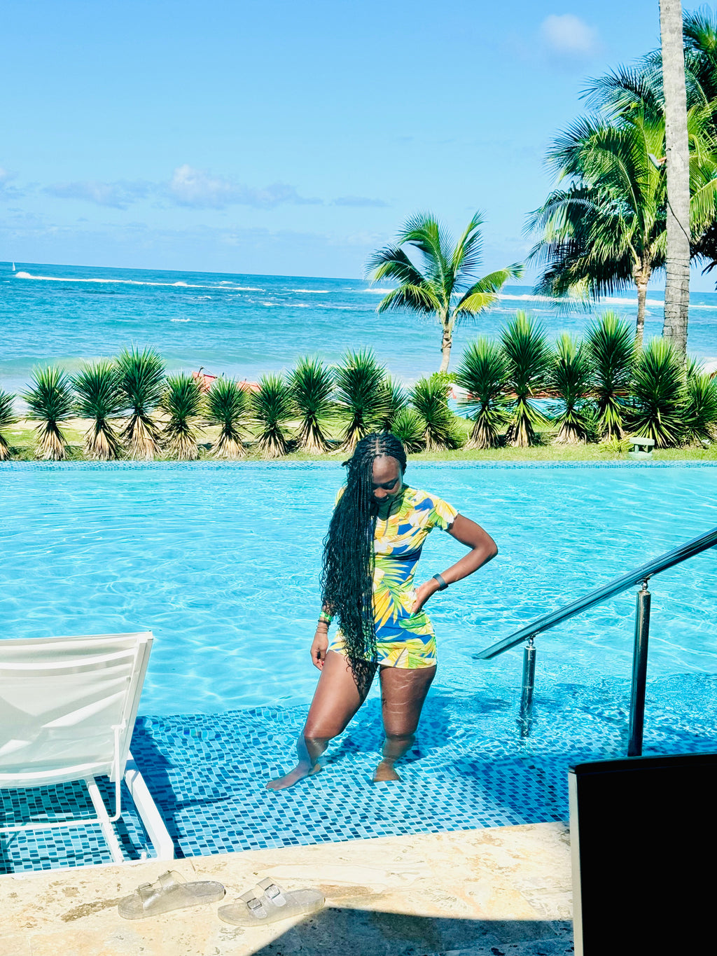Tropical Mesh Cover Up Dress