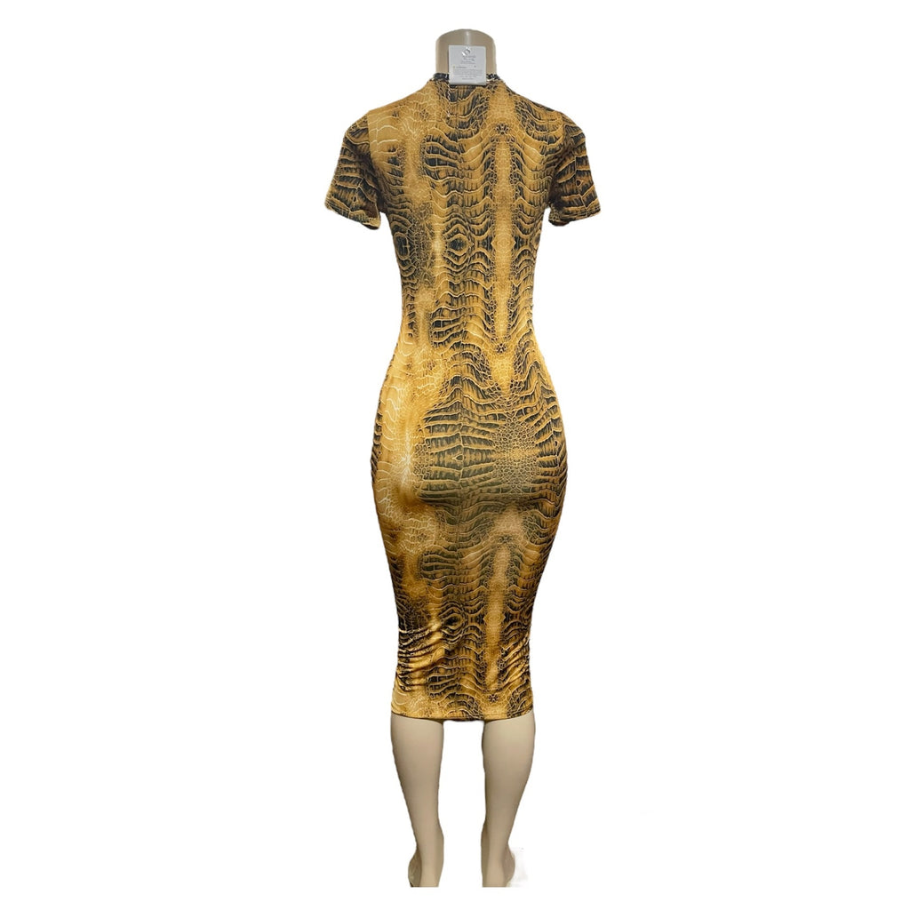 Golden Print Midi