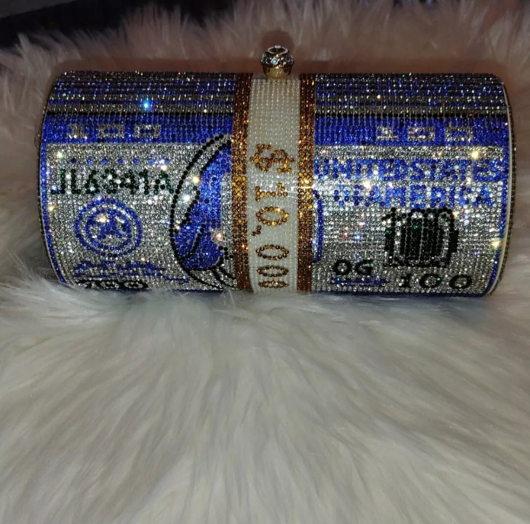 Round Bling Money Clutch