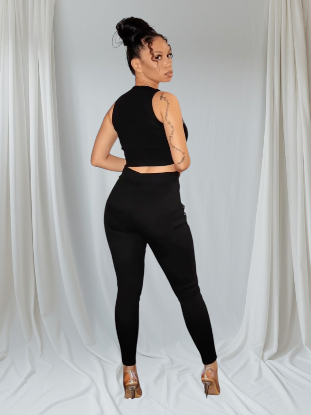 Lace Up Boned Pant Set