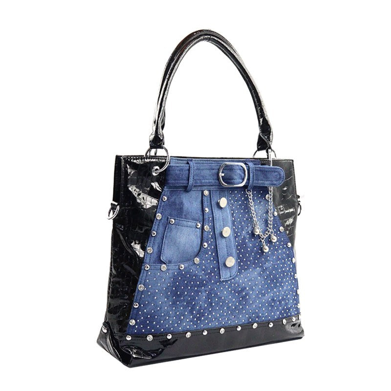 Baddie Denim Tote Bag
