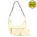 Flower Petal Half Moon Handbag