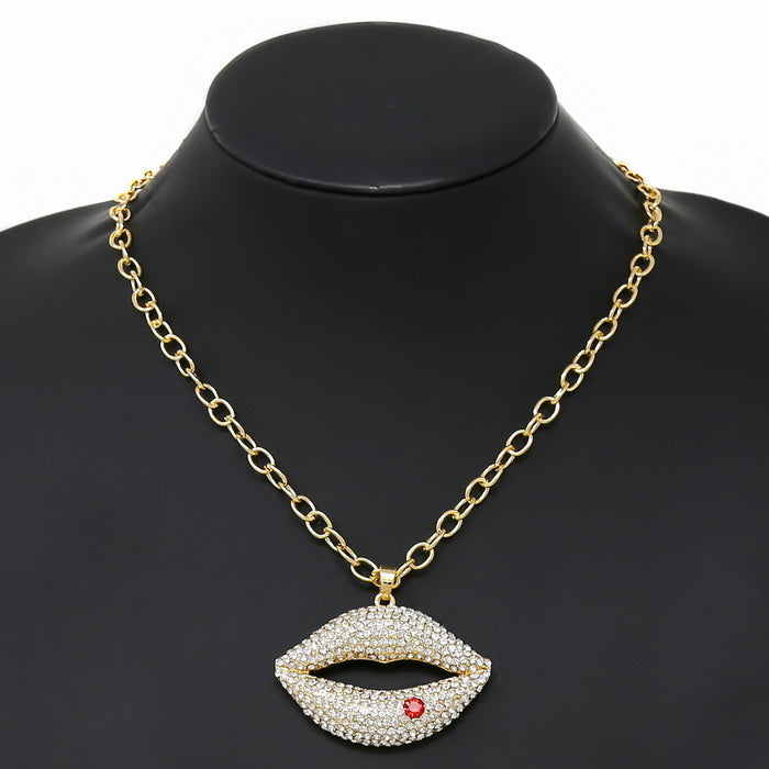 Lips Pendant Chain Necklace
