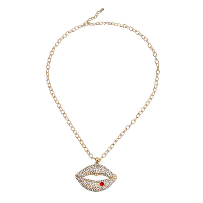 Lips Pendant Chain Necklace