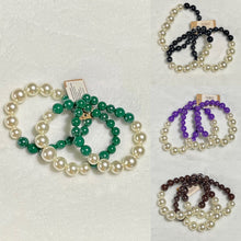 Load image into Gallery viewer, 2 Tone Beaded Stack Bracelets

