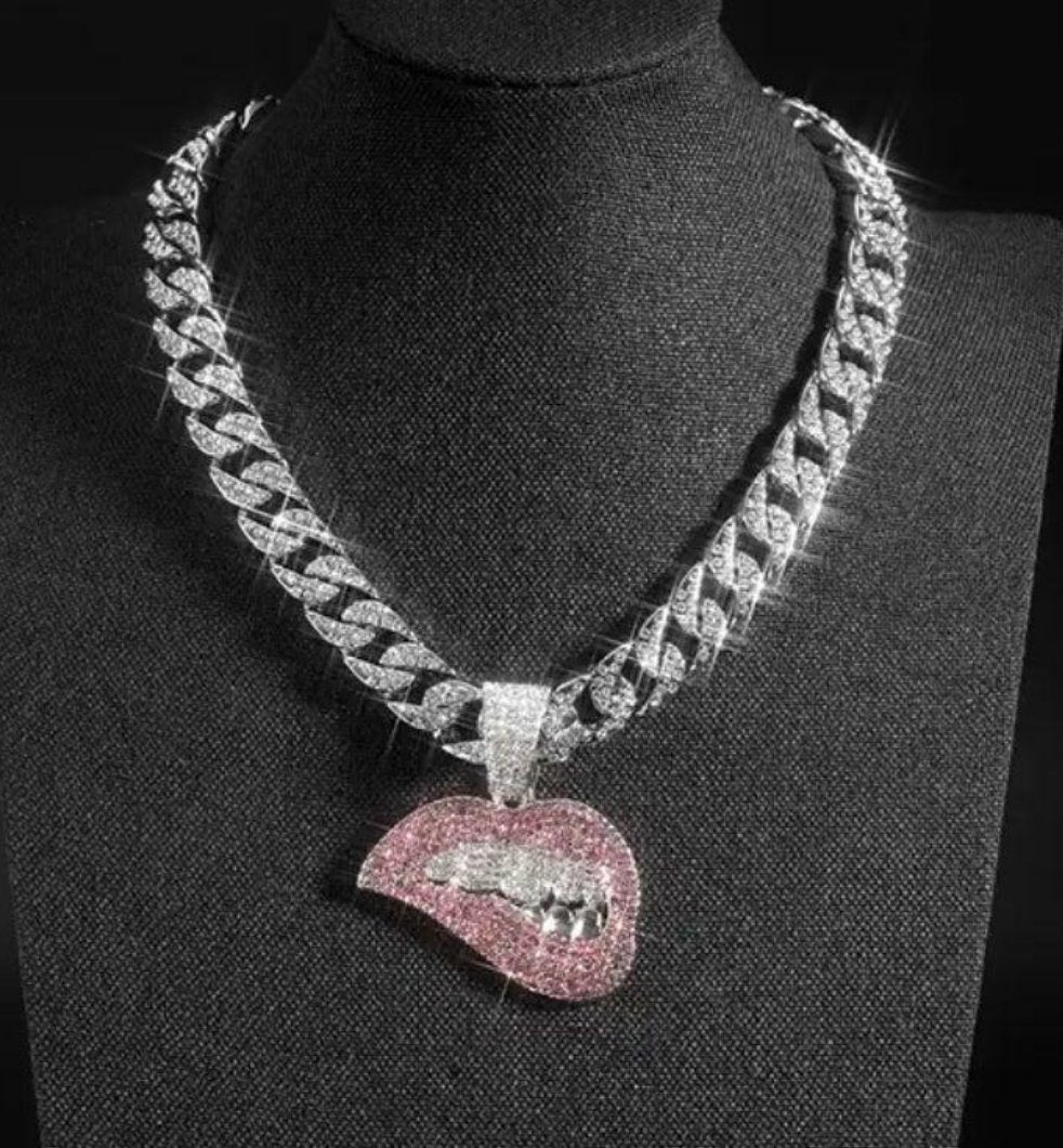 Bling Lip Necklace