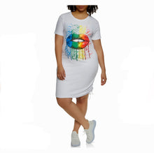 Load image into Gallery viewer, T-shirt Lip Dress
