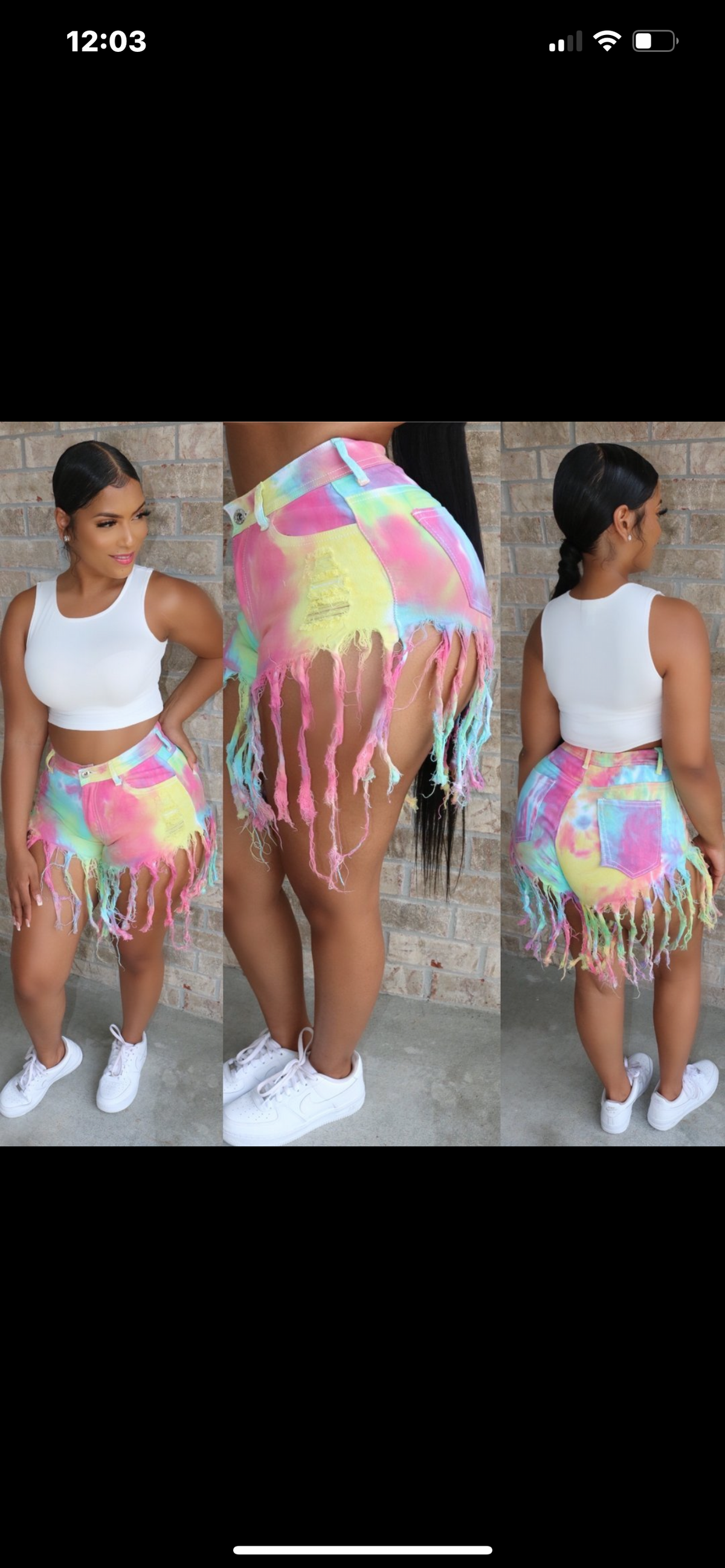 Bubble Gum Fringe shorts