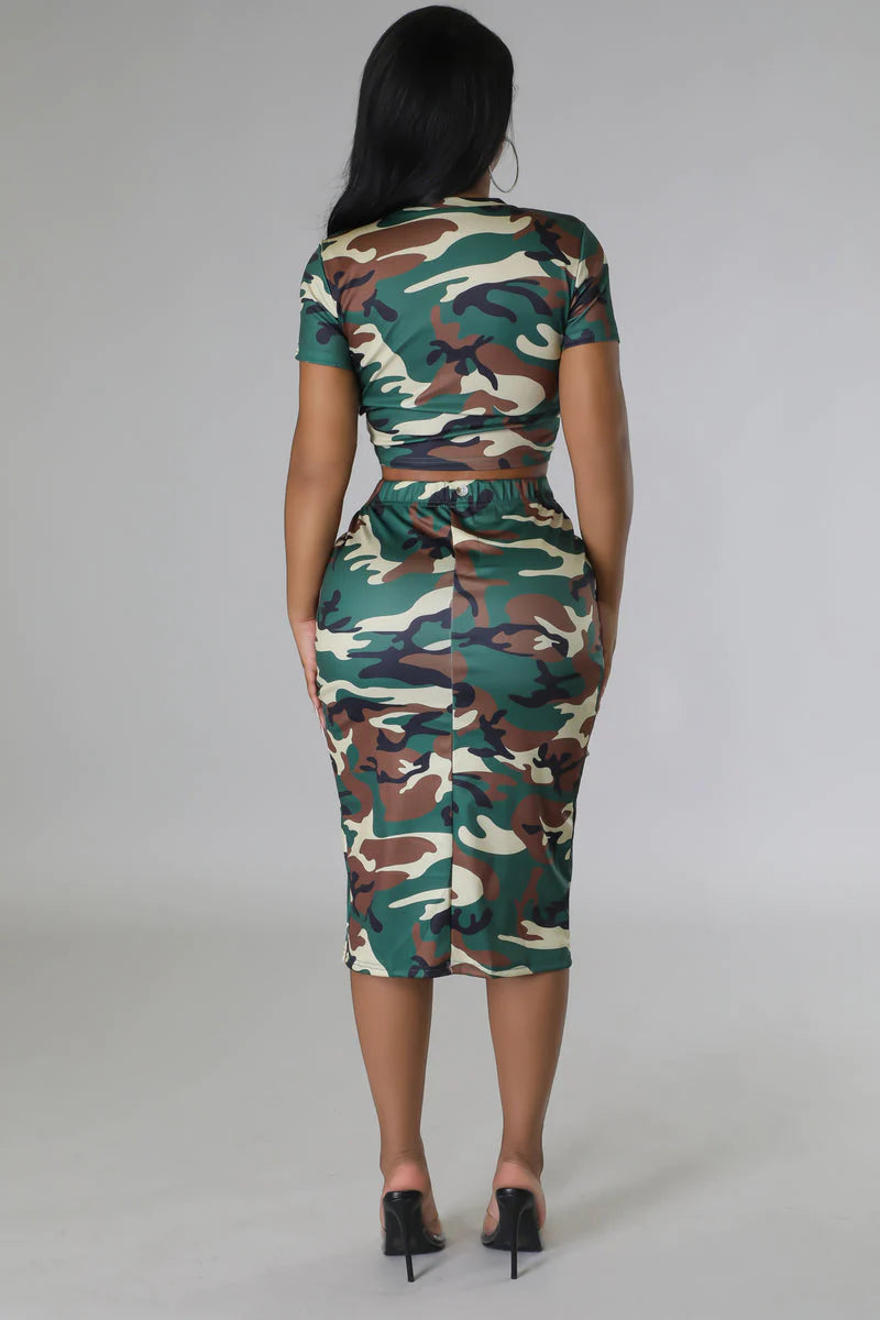 Camo Skirt Set