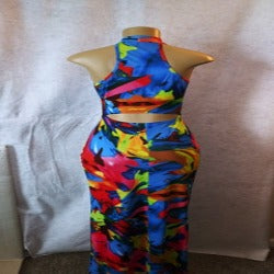 Vestido largo de colores