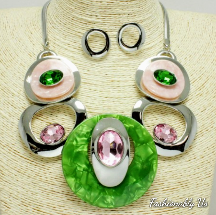 Juego de collar de 5 anillos