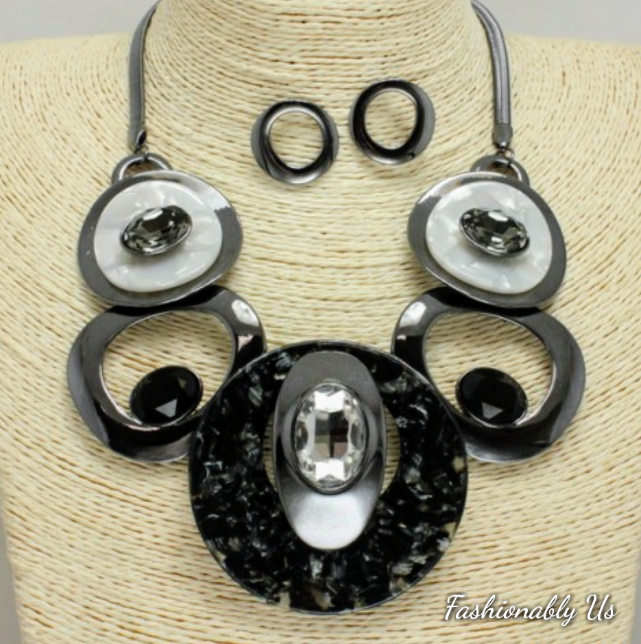 Juego de collar de 5 anillos