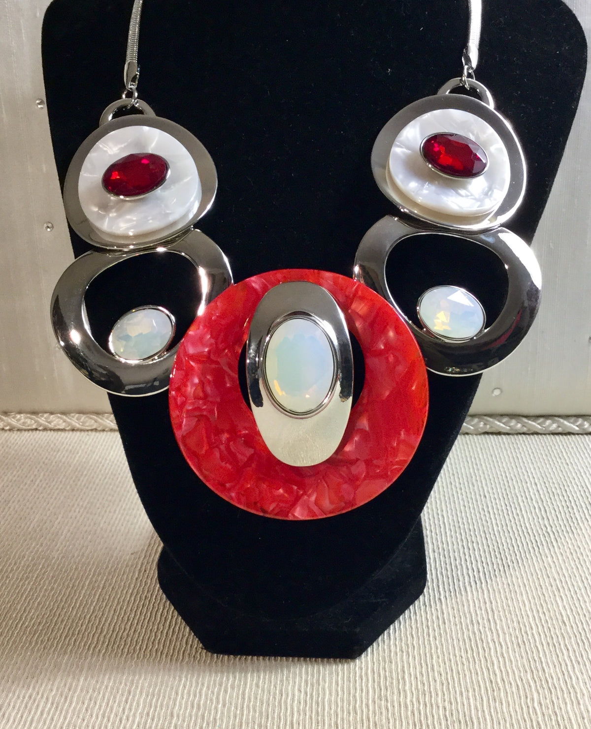 Juego de collar de 5 anillos