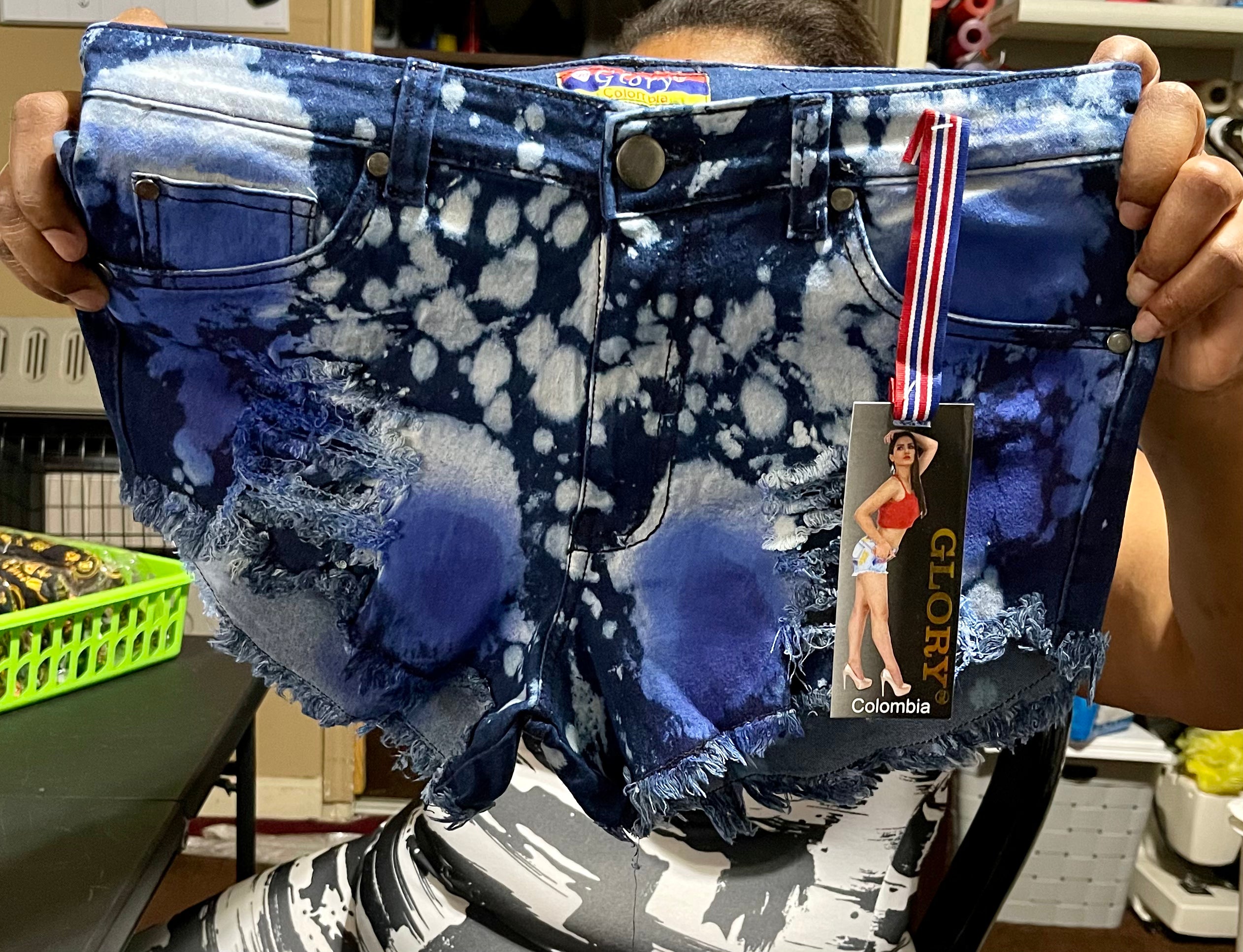 Tie Dye Denim Shorts
