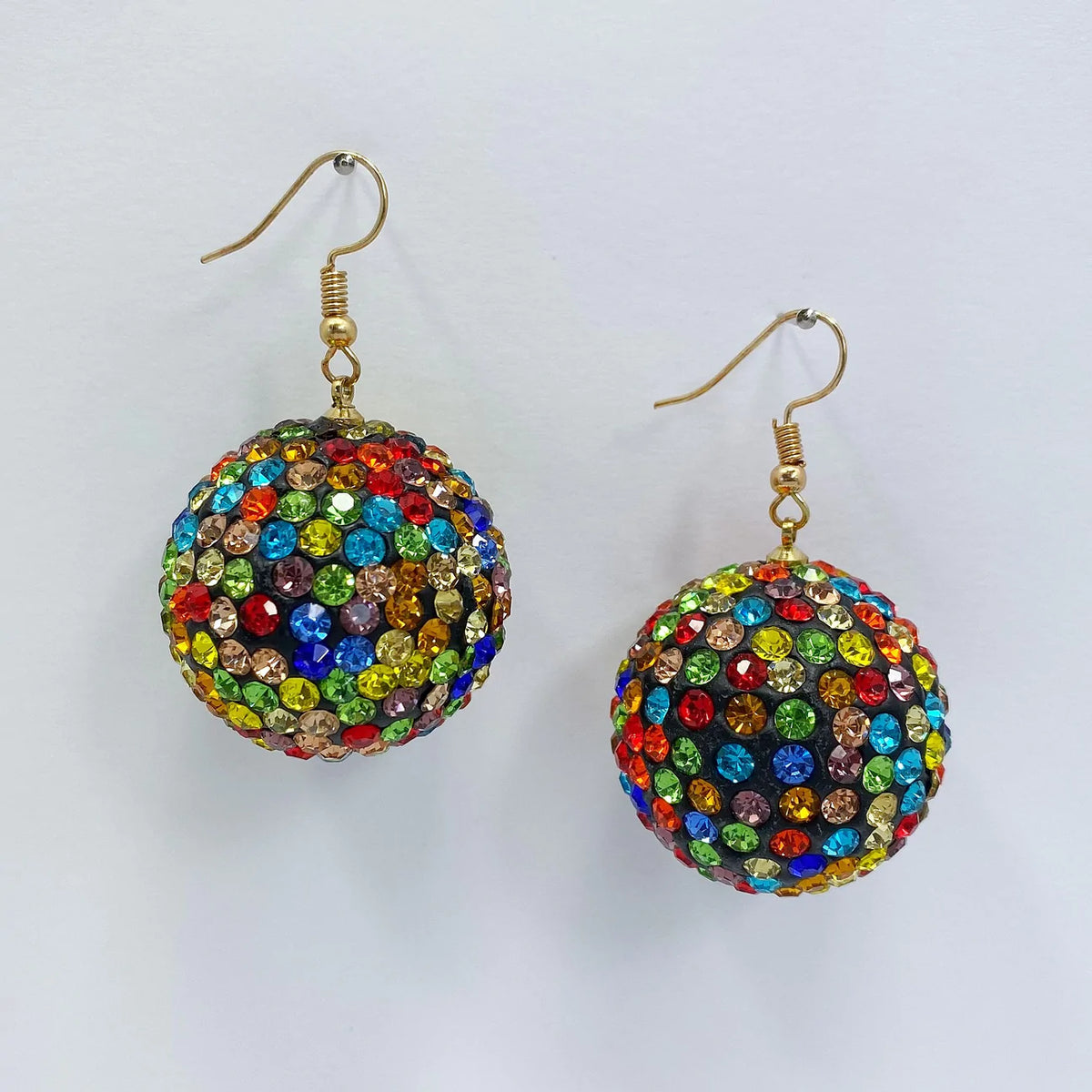 Rhinestone Globe Earrings