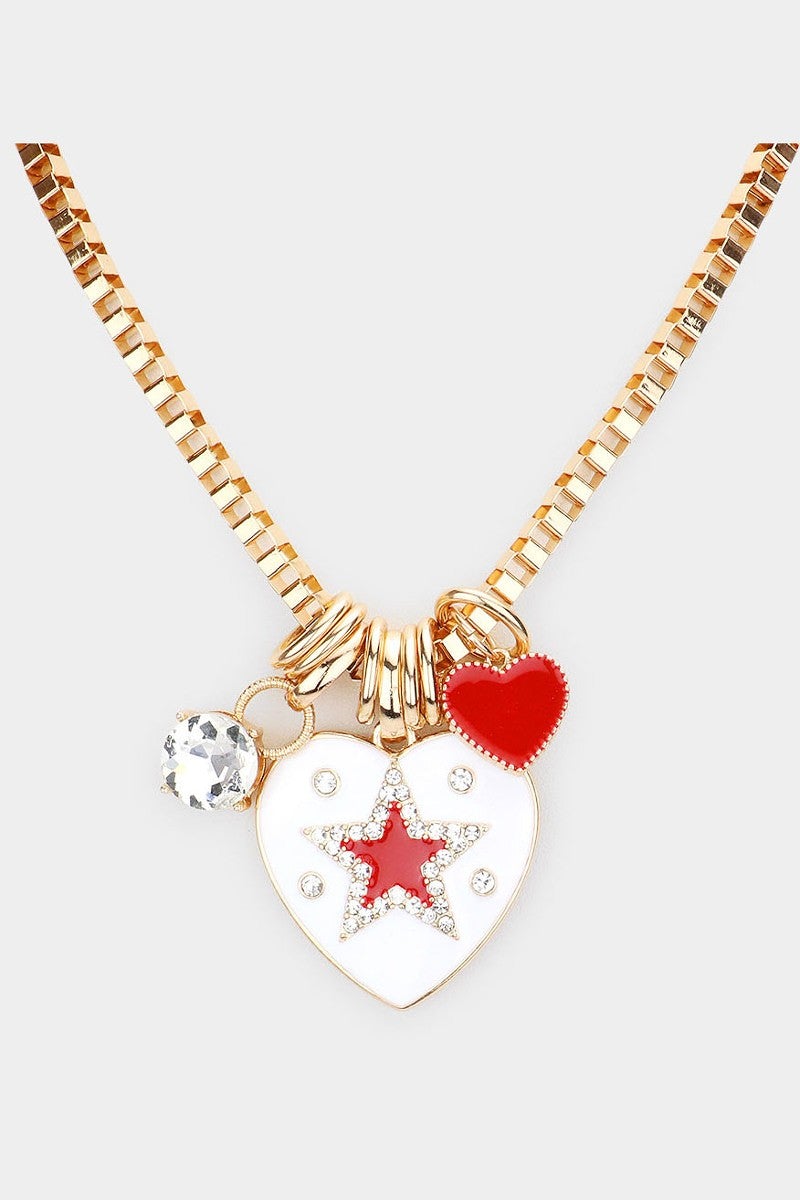 Whimsical Hearts Charm Necklace