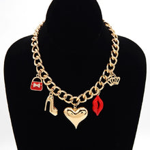Load image into Gallery viewer, I Love Fashion Charms Necklace
