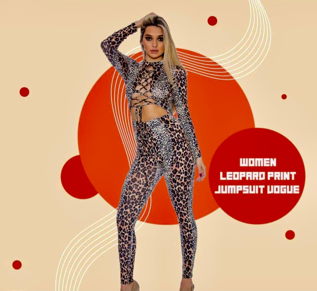 Leopard Lace Top Jumpsuit
