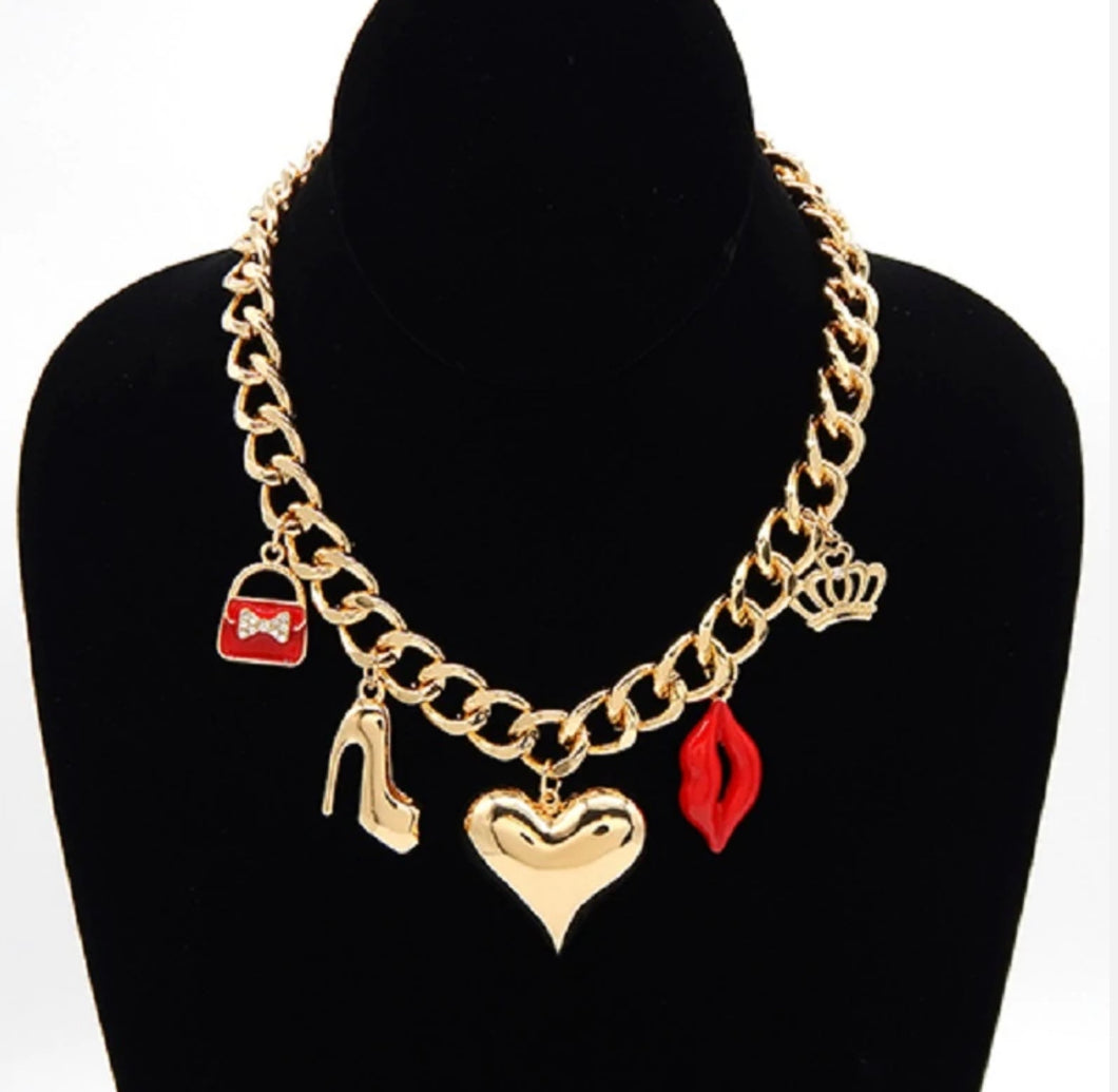 I Love Fashion Charms Necklace