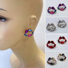 Load image into Gallery viewer, Crystal Lip earrings
