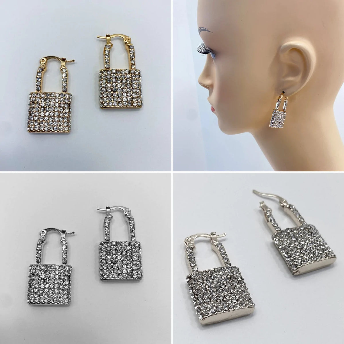 Bling Lock Earrings