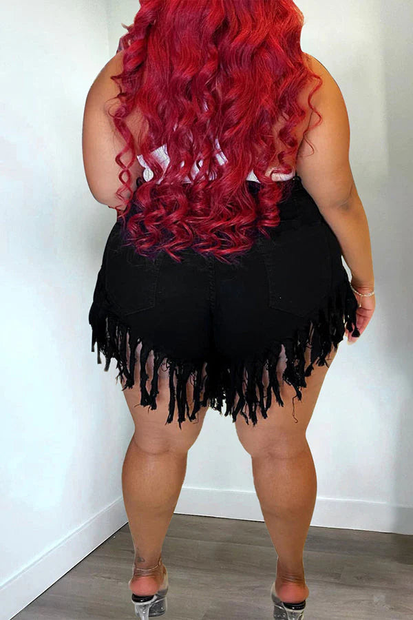 Bubble Gum Fringe shorts