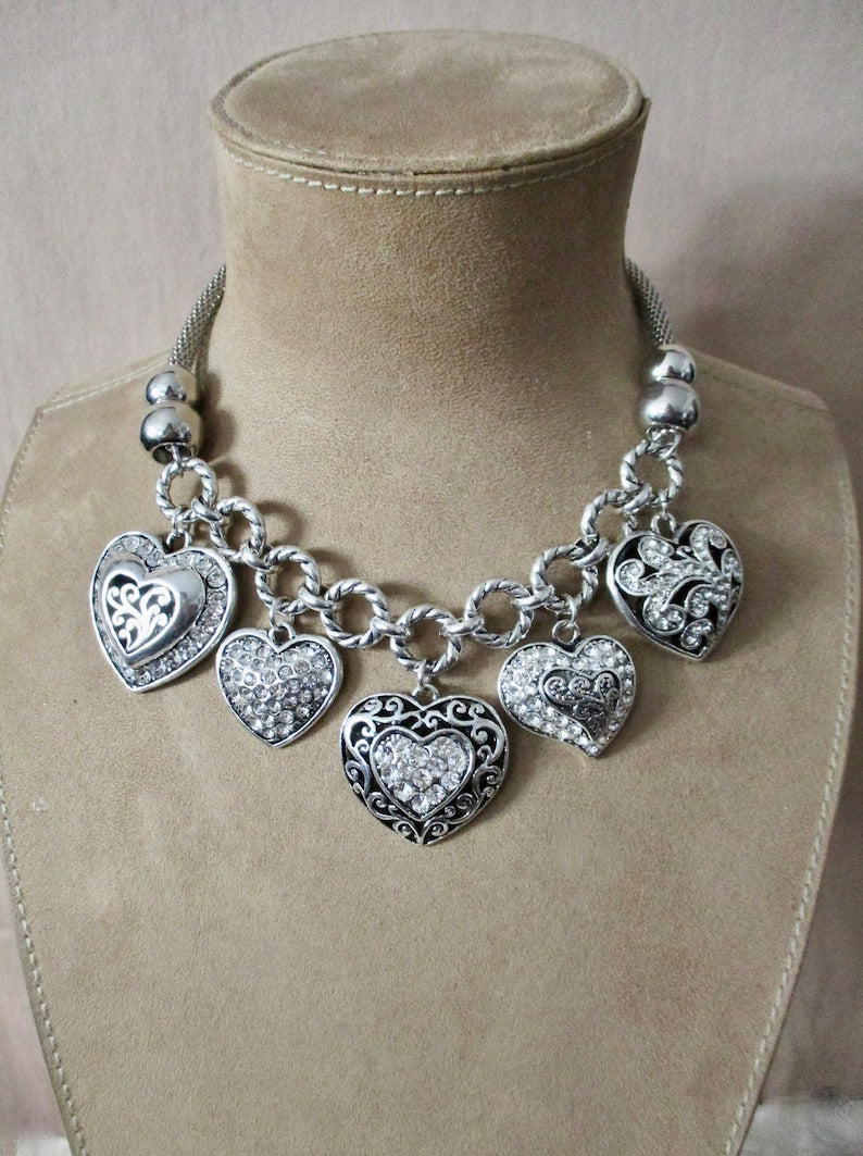Chunky Hearts necklace set