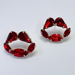 Crystal Lip earrings