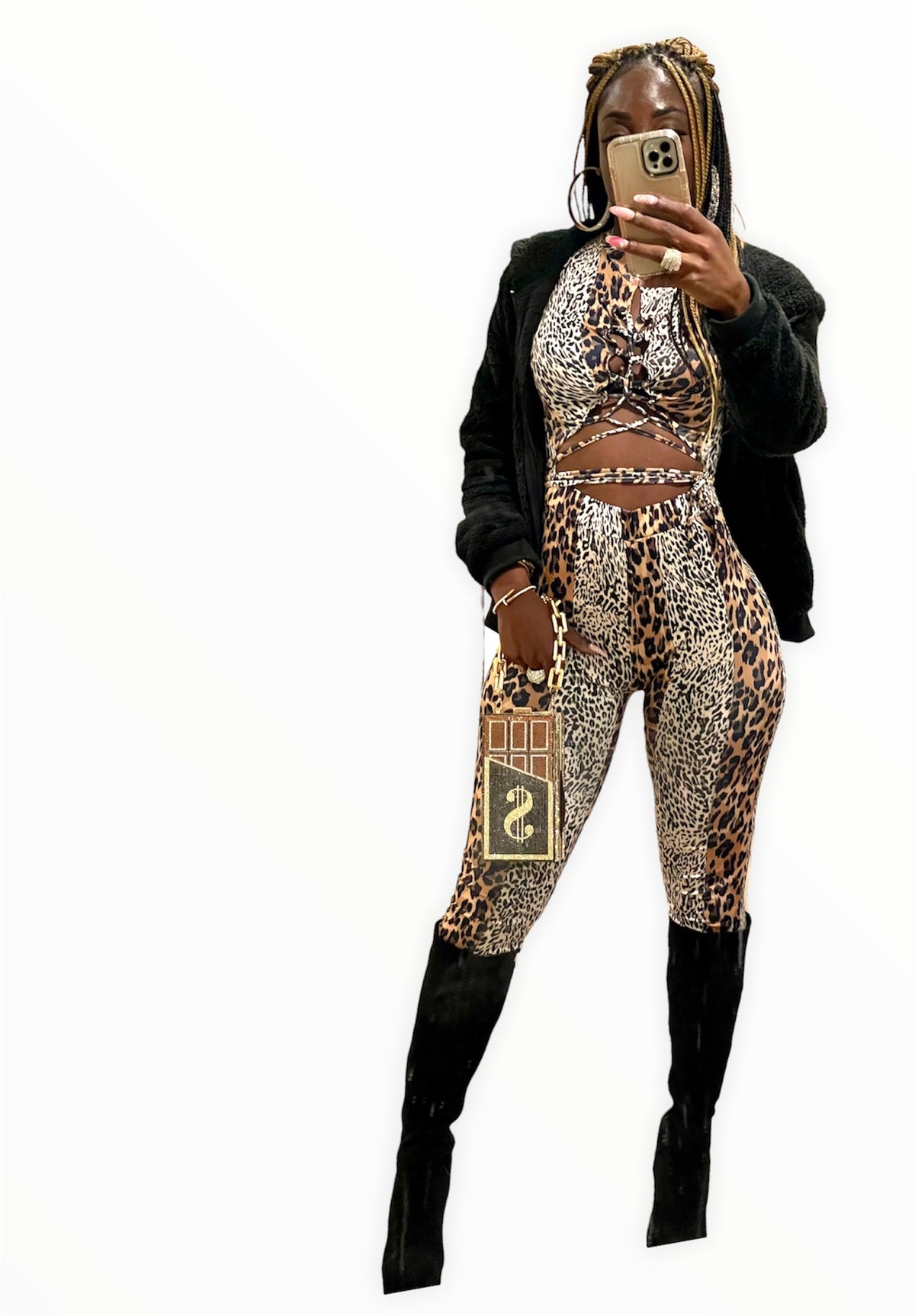 Leopard Lace Top Jumpsuit