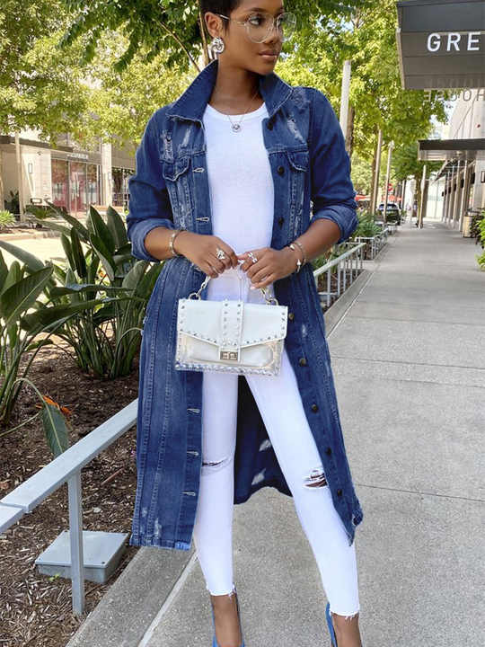 Classic Long Denim Jacket