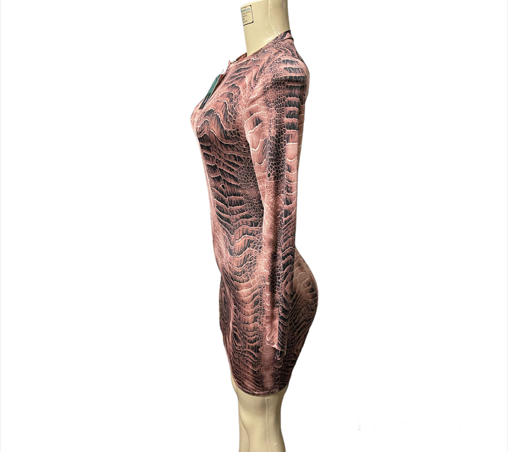 Leilani Pink Print Dress