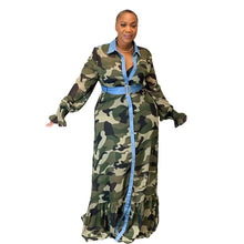 Load image into Gallery viewer, Camouflage Chiffon Dress
