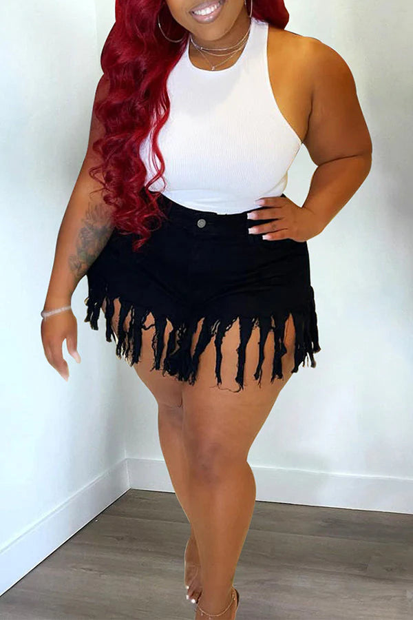 Bubble Gum Fringe shorts