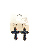 Load image into Gallery viewer, Shimmer Cross Earrings
